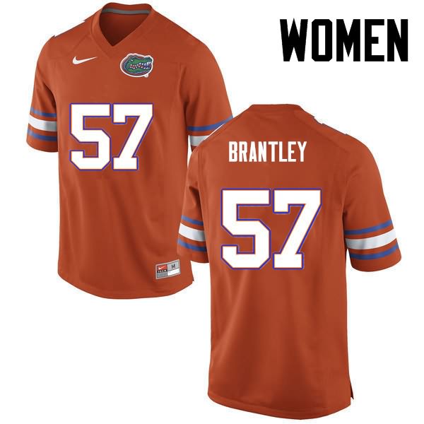 Women's NCAA Florida Gators Caleb Brantley #57 Stitched Authentic Nike Orange College Football Jersey NUH2365UQ